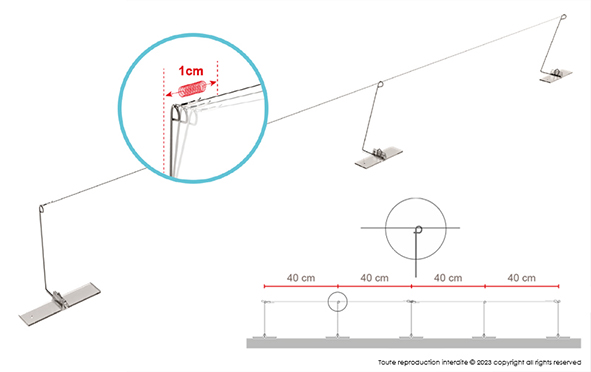 Système de fil tendu anti pigeons Cable Bird Wire Simple